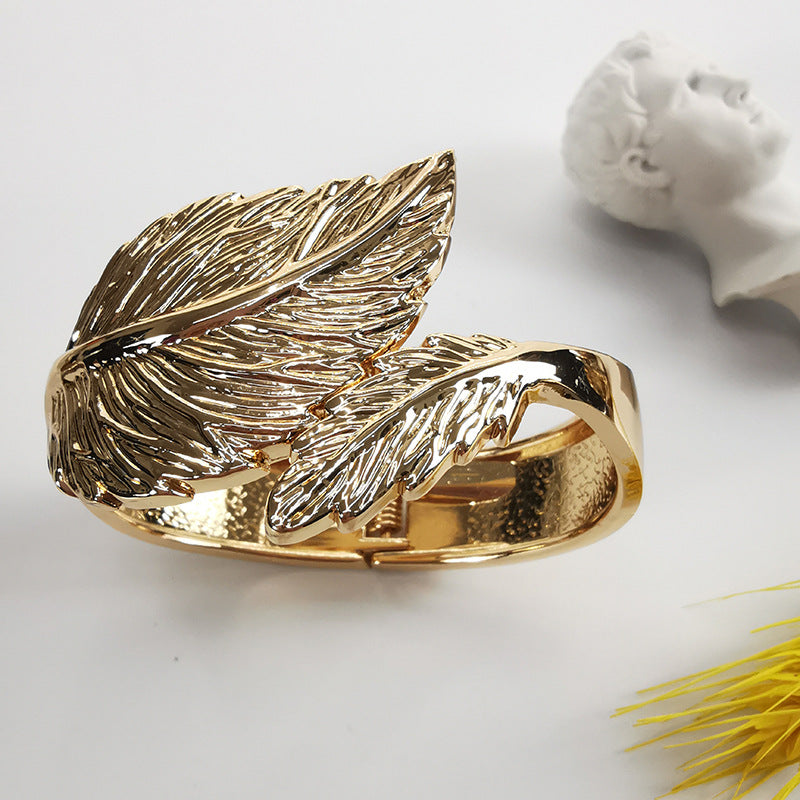 Smear Leaf Metal Bracelet from Vienna Verve Collection