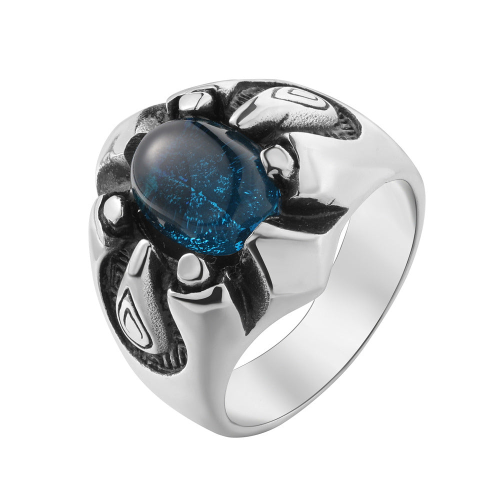 Planderful Everyday Genie – Personalized Retro Warcraft Claws Men's Titanium Steel Ring