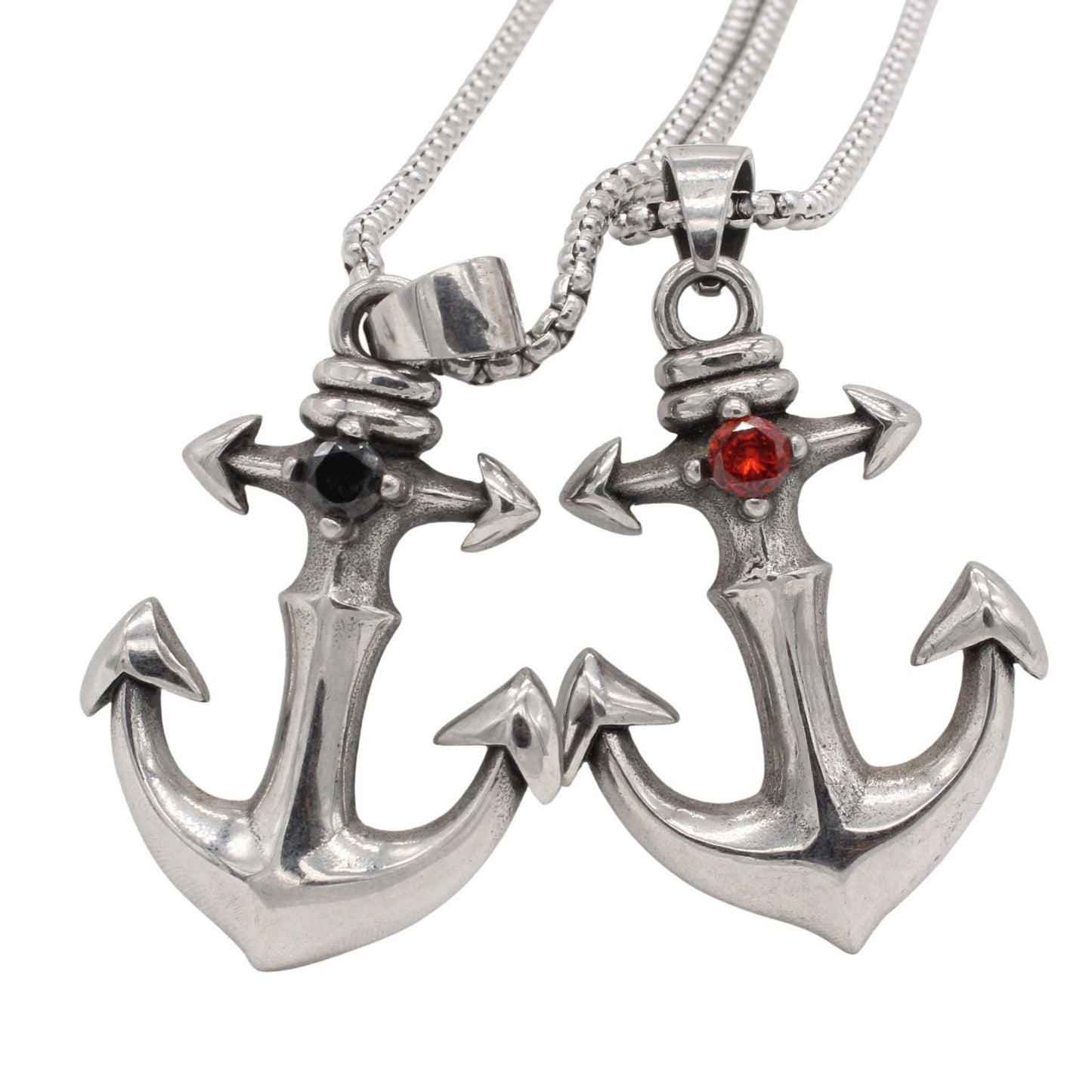 Planderful Everyday Genie – Retro Boat Anchor Men's Titanium Steel Pendant Necklace