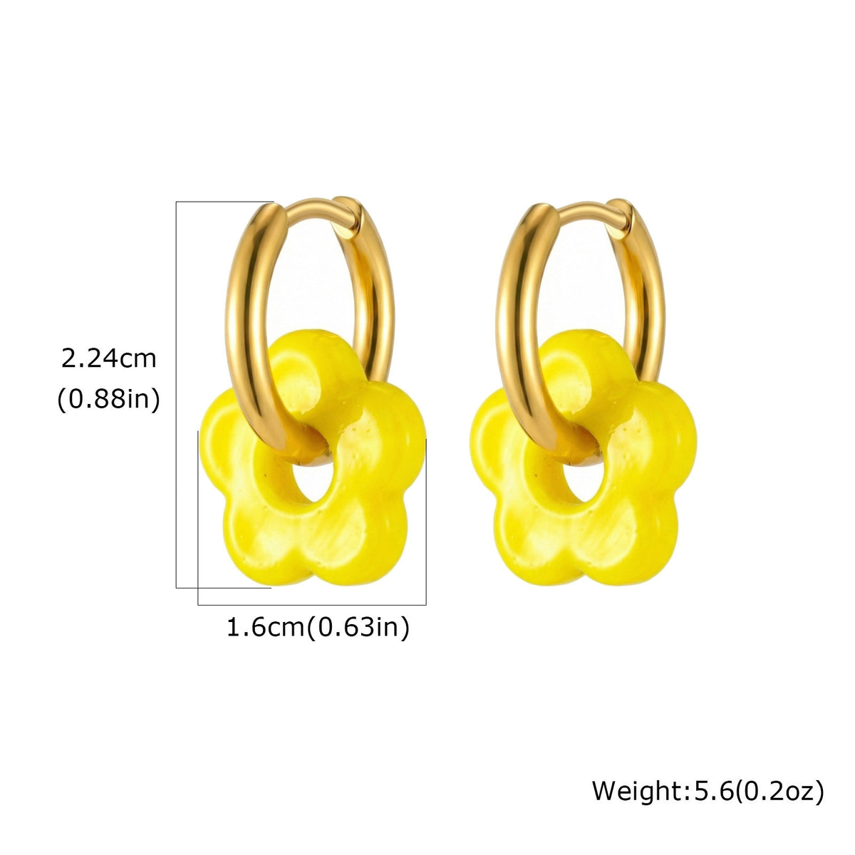 Stainless Steel Floral Earrings