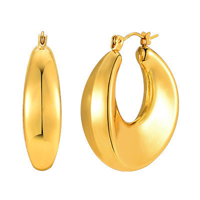 Modern Gold-Tone Stainless Steel Earrings