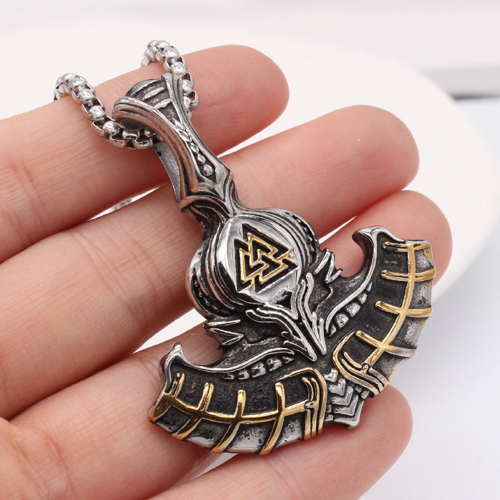 Viking Pirate Anchor Pendant Titanium Steel Unisex Necklace Planderful Bold Protection Statement