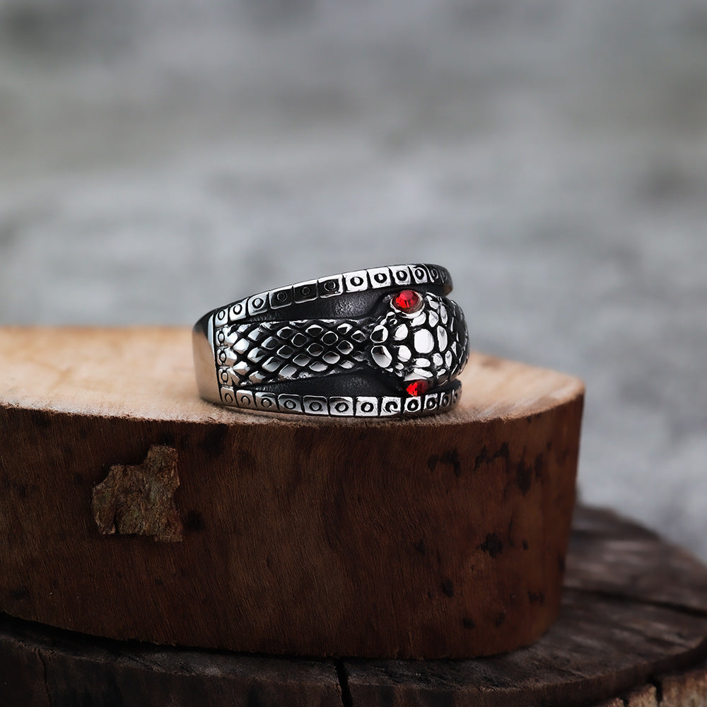 European And American Personalized Ring, Snake Design For Men