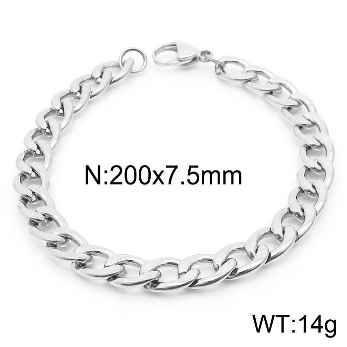 Minimalist Unisex Bracelet Stacked Figaro Twist Chain Cuban Chain