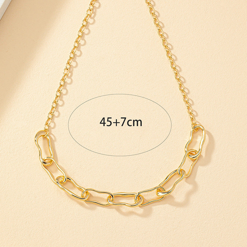 Retro Punk Metal Necklace with European American Vibe