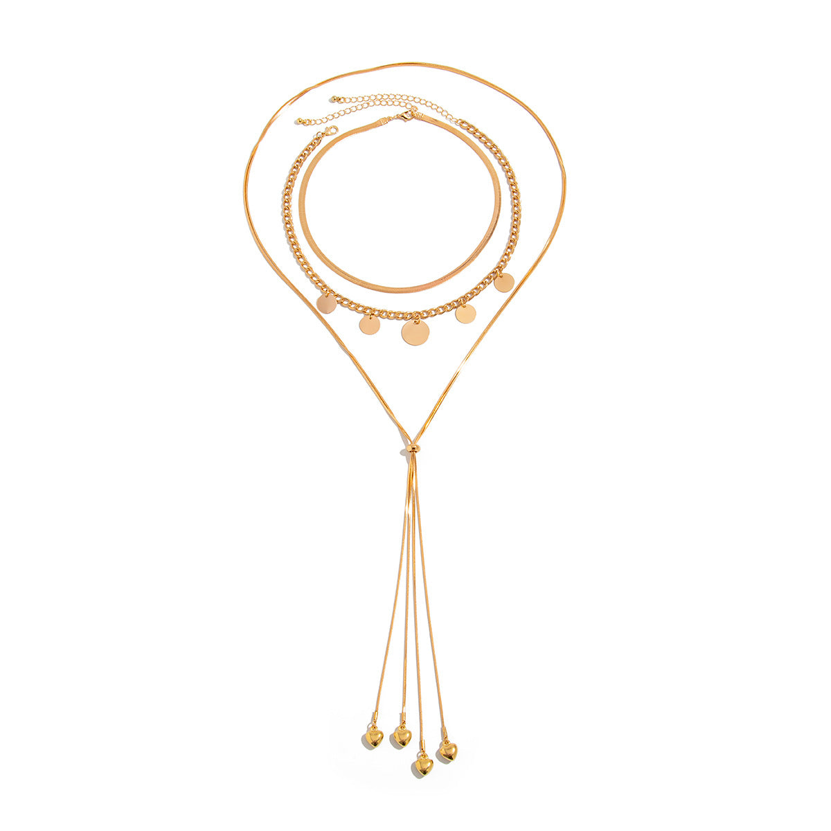 Planderful Vienna Verve Necklace – Simple Love-Shaped Design with Fringed Details