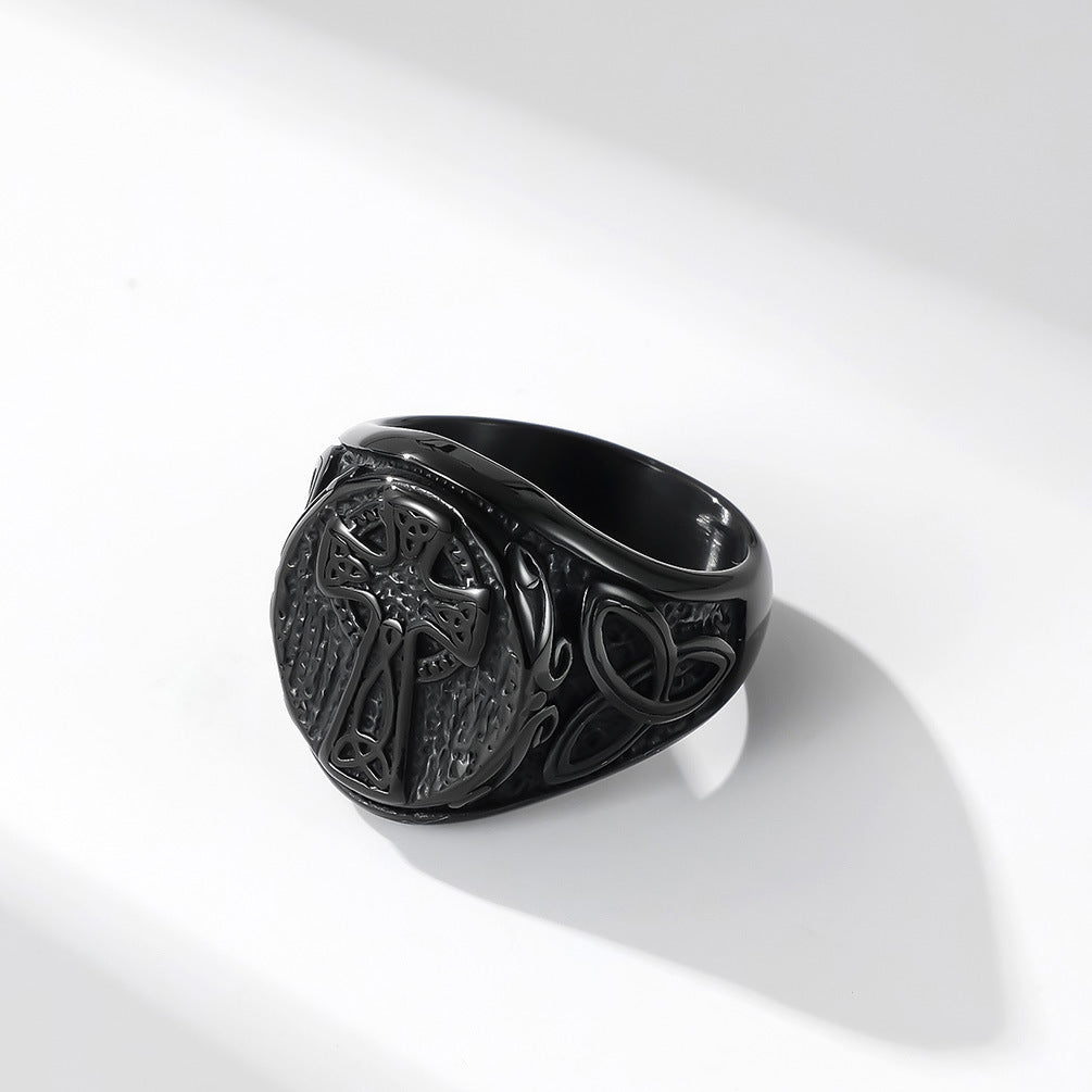Vintage Nordic Celtic Knot Stainless Steel Ring Jewelry for Men