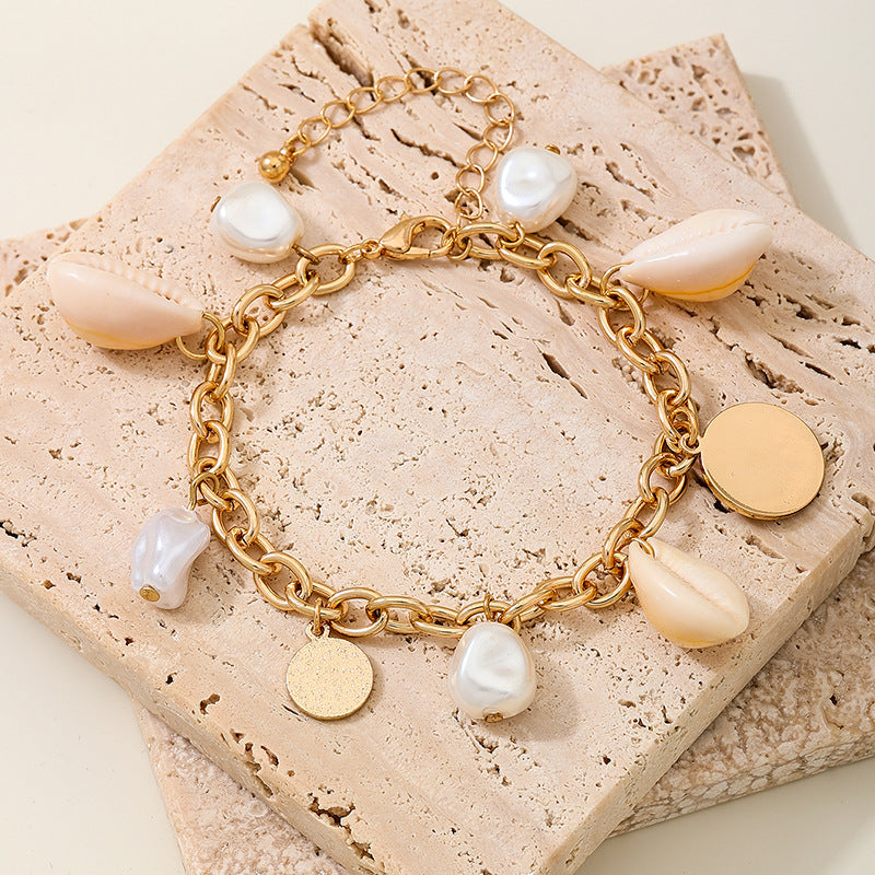 Planderful Vienna Verve Bracelet – Unique Irregular Shell Pearl Design