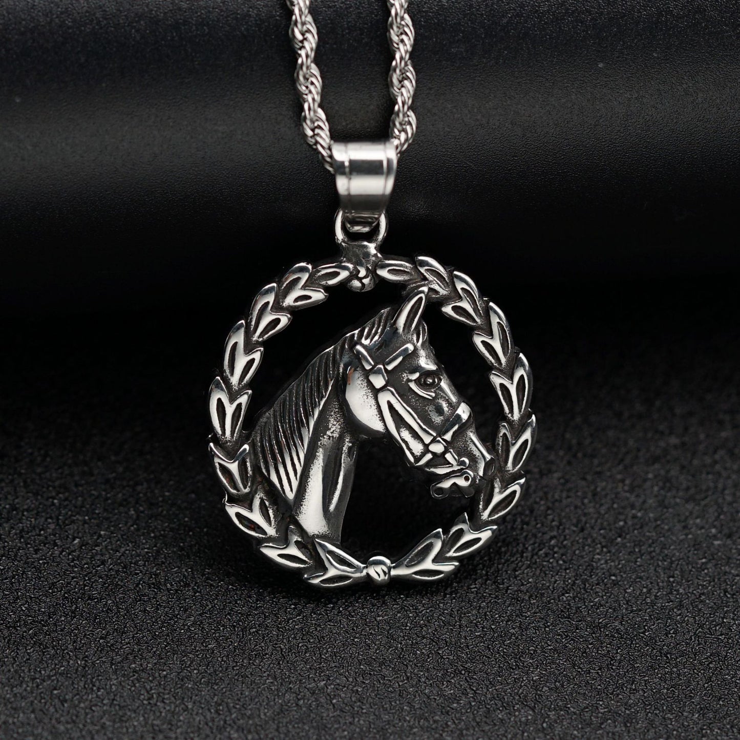 Steel Necklace – Vintage Horse Head Pendant