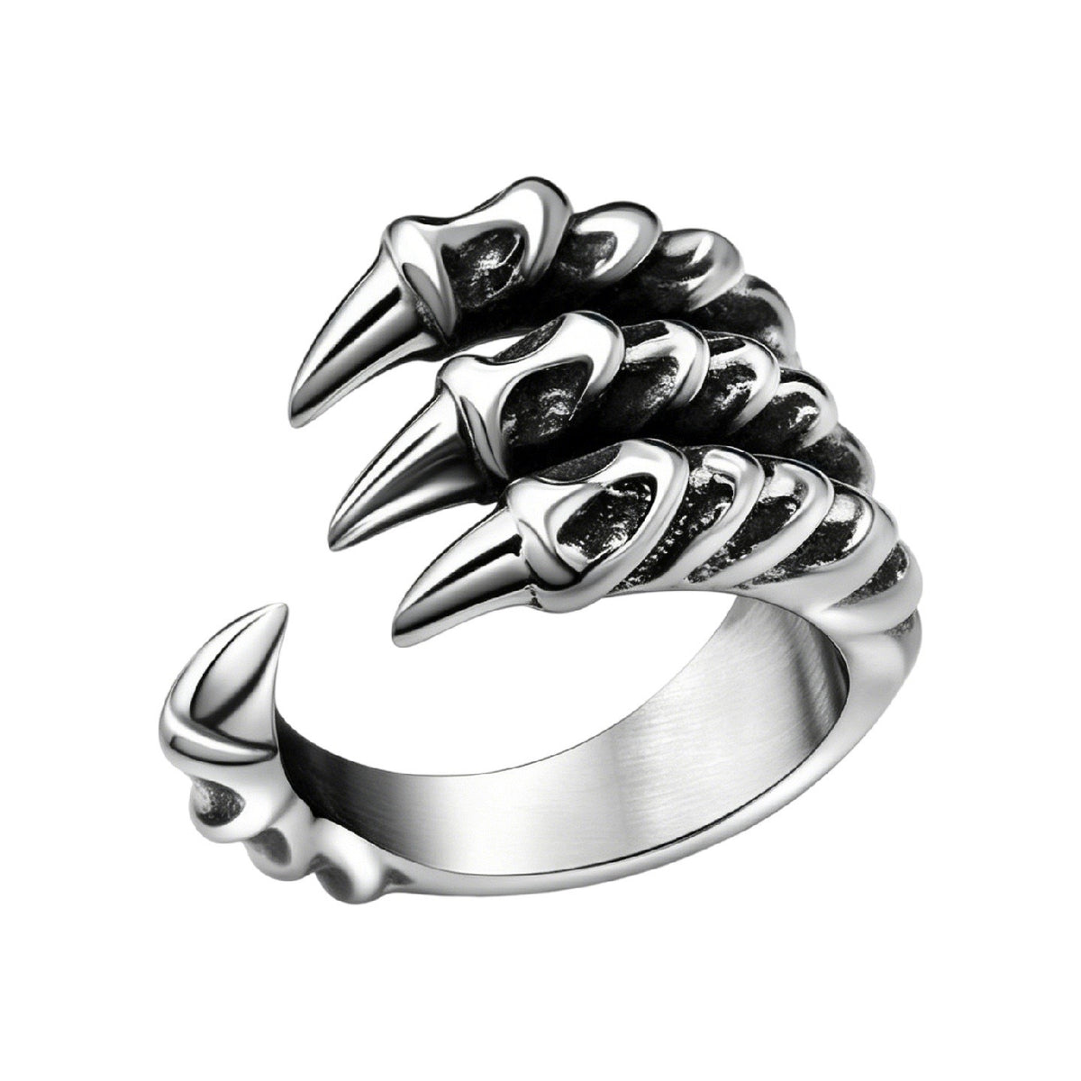 Planderful Everyday Genie Eagle Claw Titanium Steel Ring Unisex Protection Statement