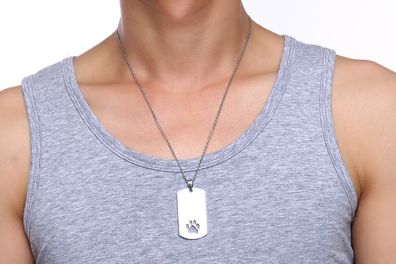 Simple Smooth Tag Wholesale Stainless Steel Dog Tag Pendant