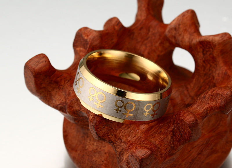 Titanium Steel Personalized Fashion Girlfriend Ring Jewelry