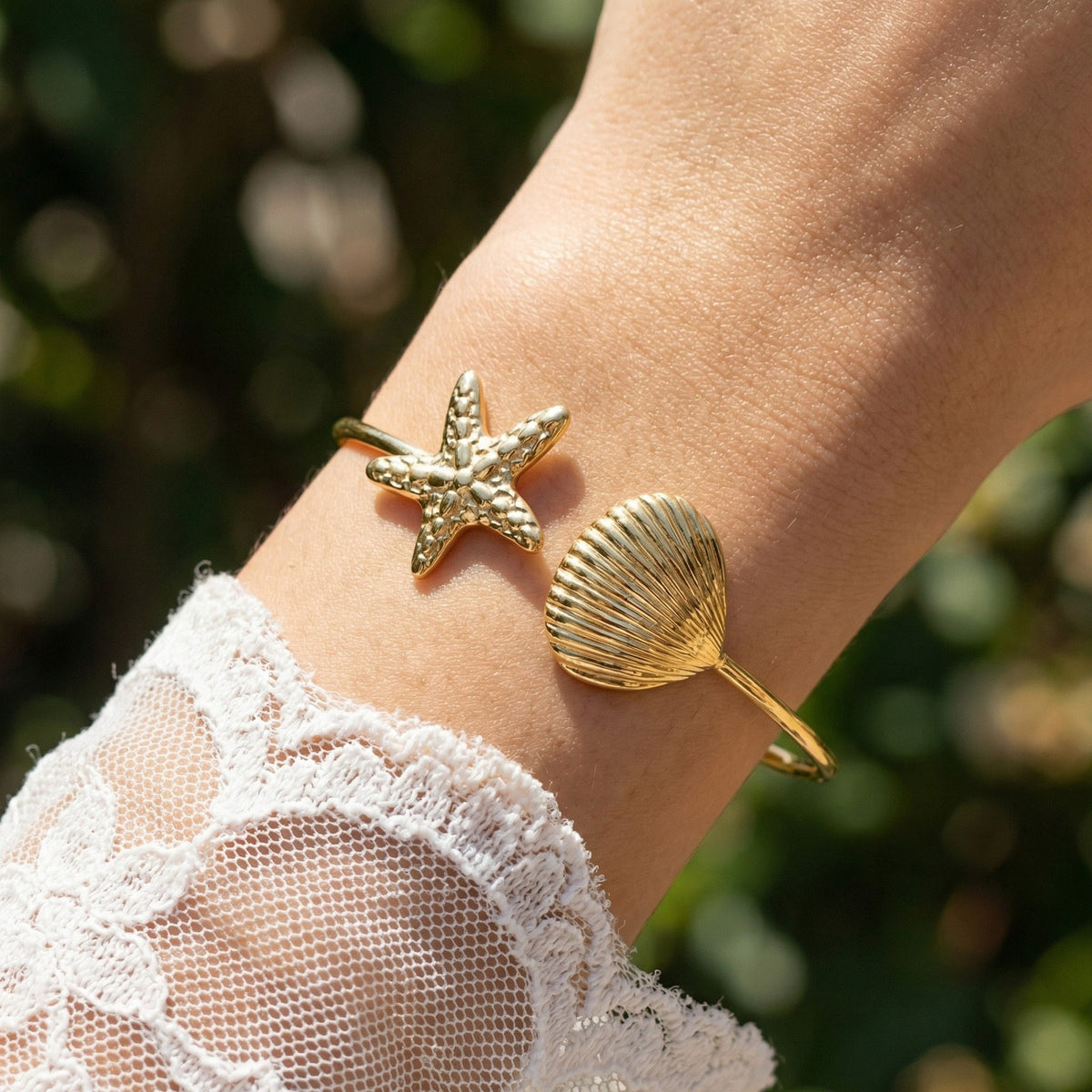 Shell Adjustable Stainless Steel Bracelet Unisex