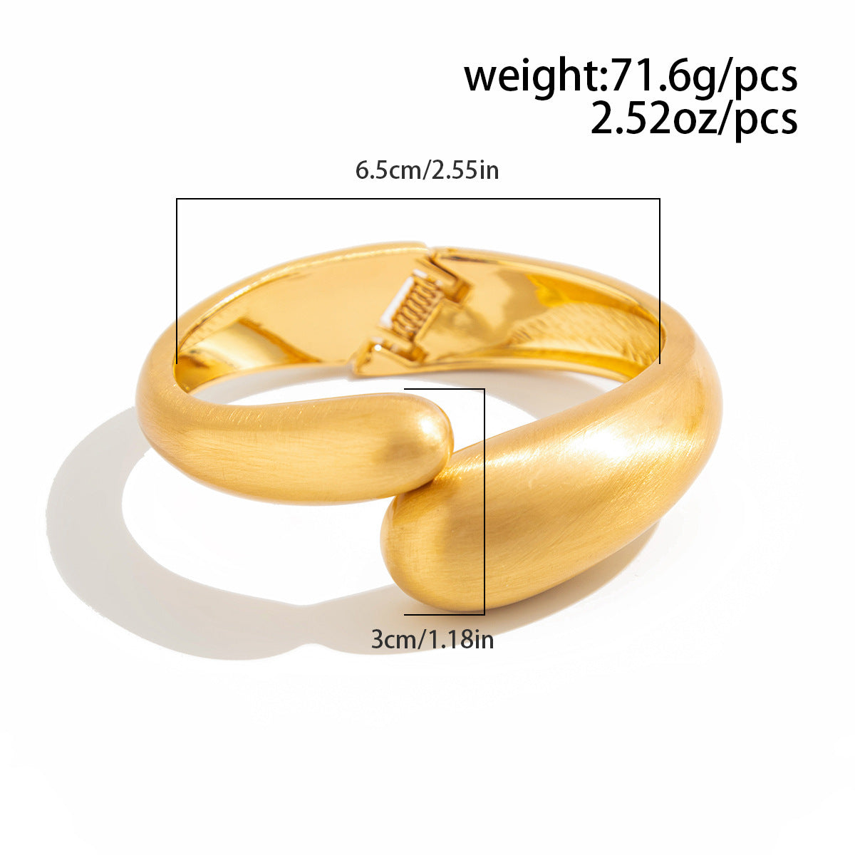 Planderful Metal Wind Bracelet Splicing Opening Design For Women Retro Bold Statement