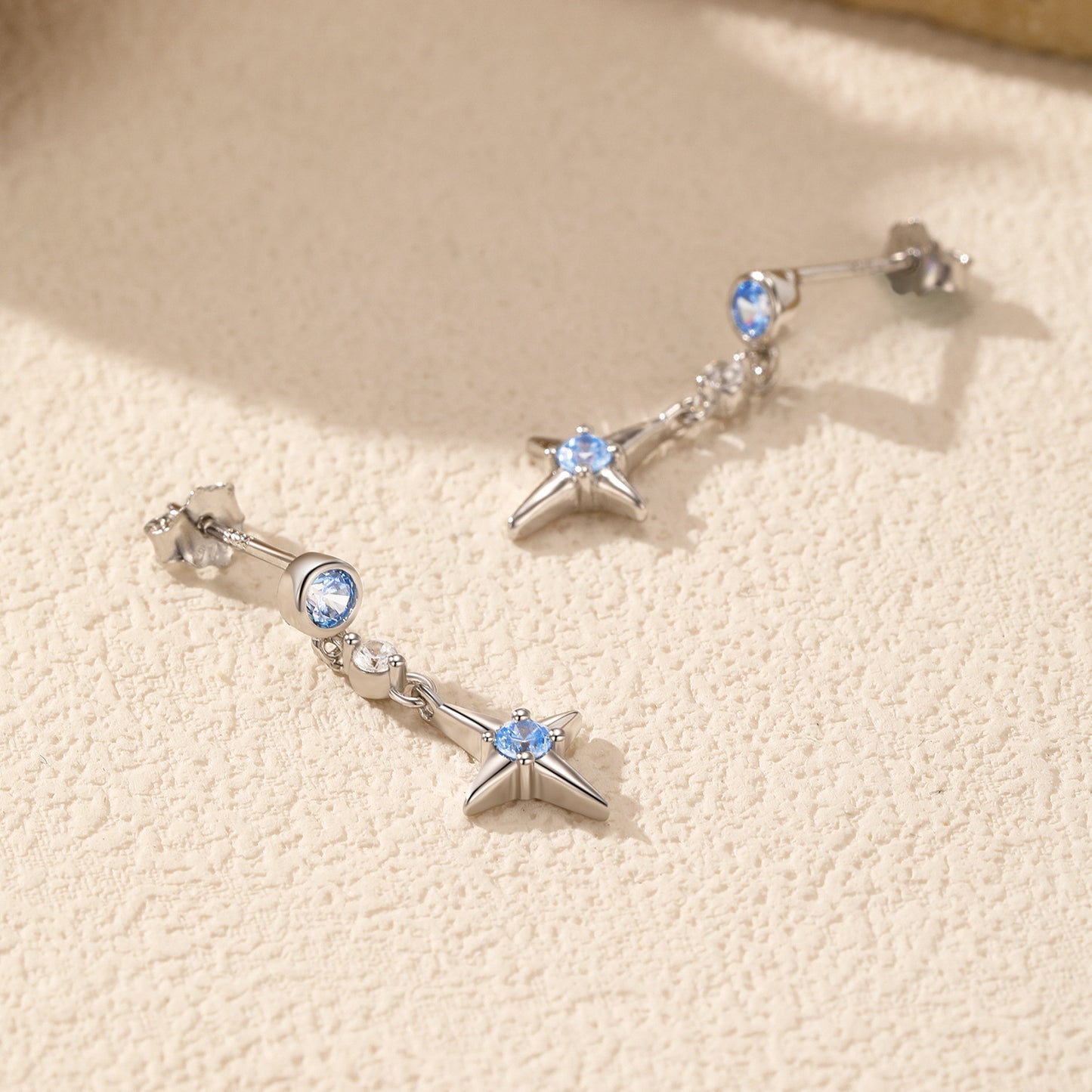 Planderful Everyday Genie Earrings – Elegant Japanese Style with Imitation Aquamarine