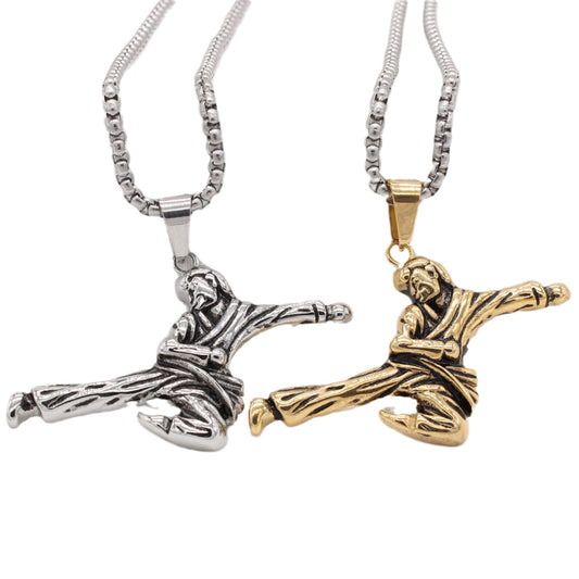 Bruce Lee Kung Fu Pendant Titanium Steel For Men Unisex Durable Protection Statement Planderful