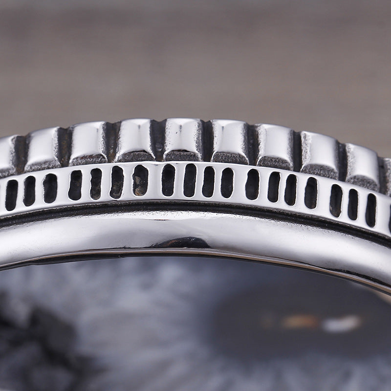 Titanium Steel Skull Men's Open Bracelet Men's