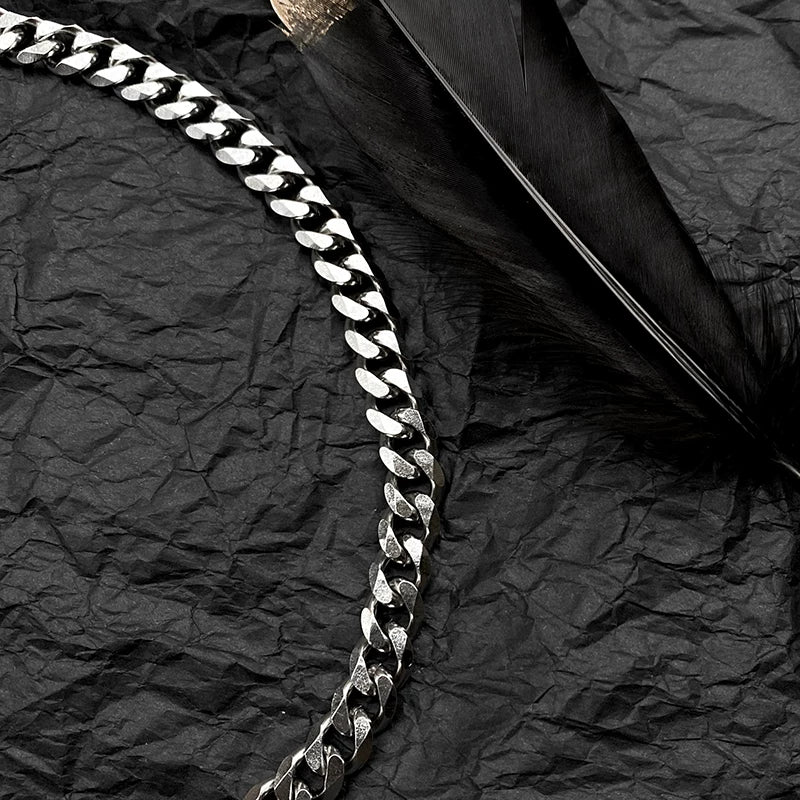 Planderful Jewelry Cuban Chain Necklace Stainless Steel For Men And Women Luxury Style