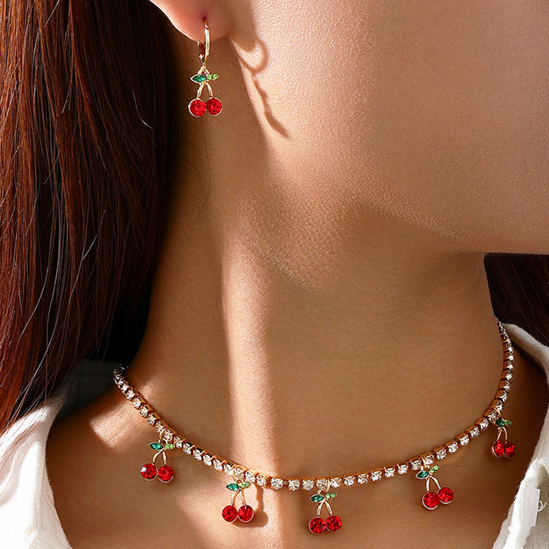 Planderful Vienna Verve Cherry Jewelry Set for Fashion Lovers