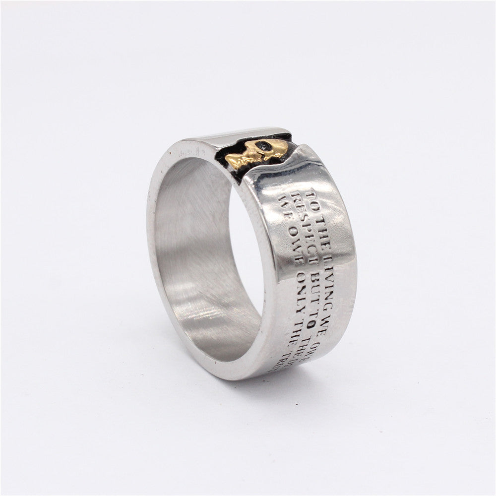 Titanium Steel Skull Ring