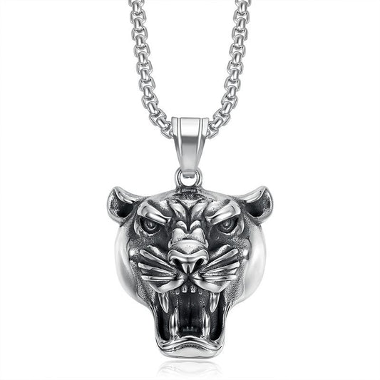 Planderful Bold Lion Head Pendant Necklace Stainless Steel Gold Plated For Hip Hop Fans And Streetwear Enthusiasts
