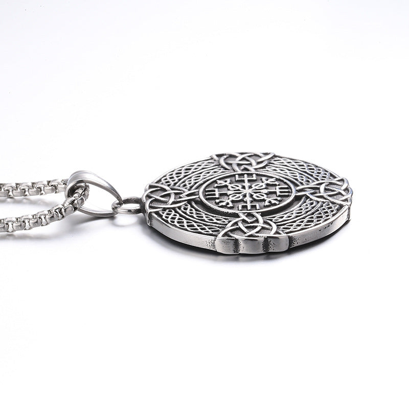 Titanium Steel Necklace – Statement Men's Viking Talisman