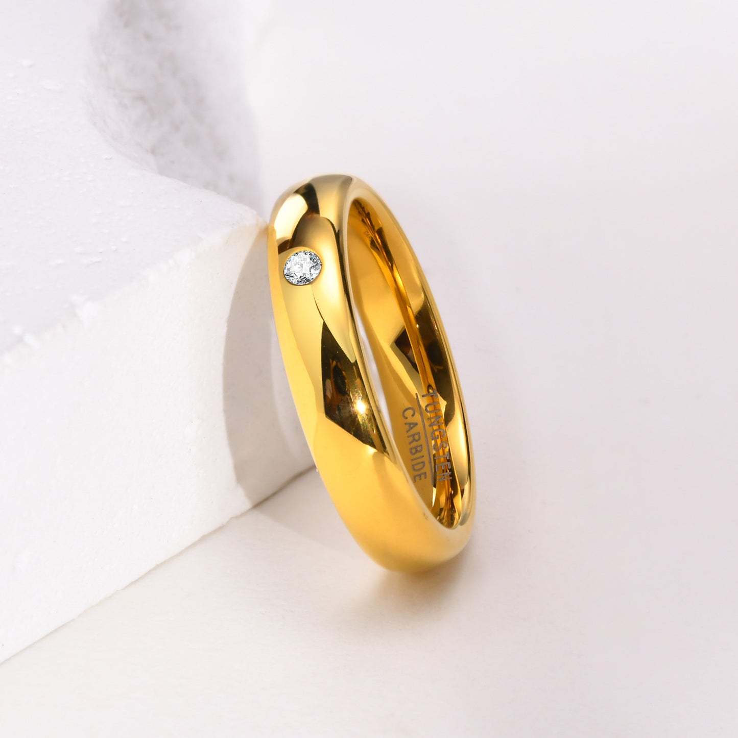 New Product on the Market 4MM Zircon Tungsten Steel Ring