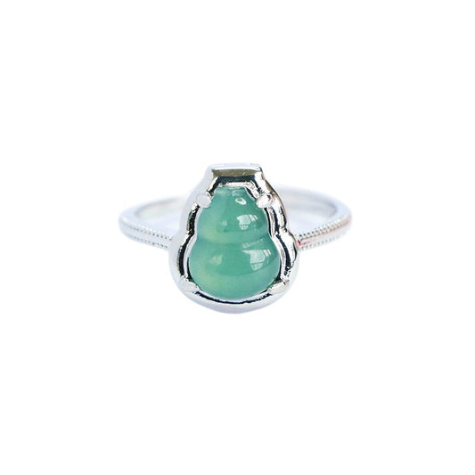Blue Water Jadeite Gourd 10*8 mm Ring