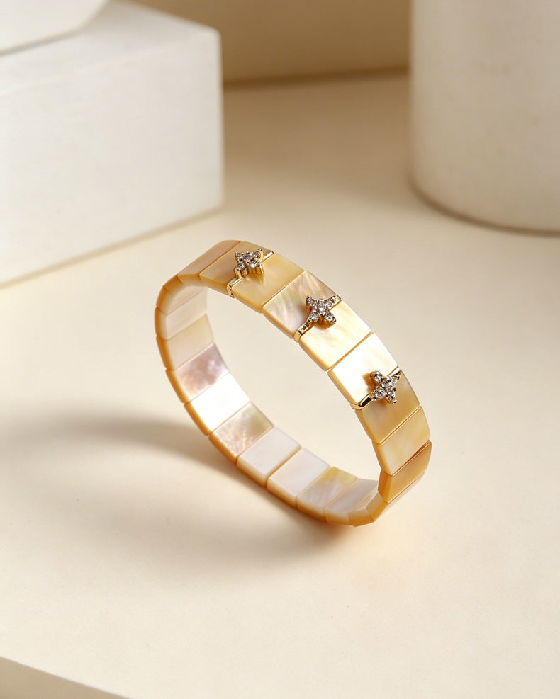 Butterfly Shell Cross Star Bracelet