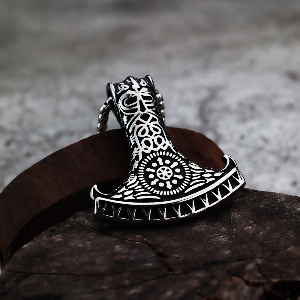 Cross-Border New Nordic Viking Pendant Tomahawk Necklace