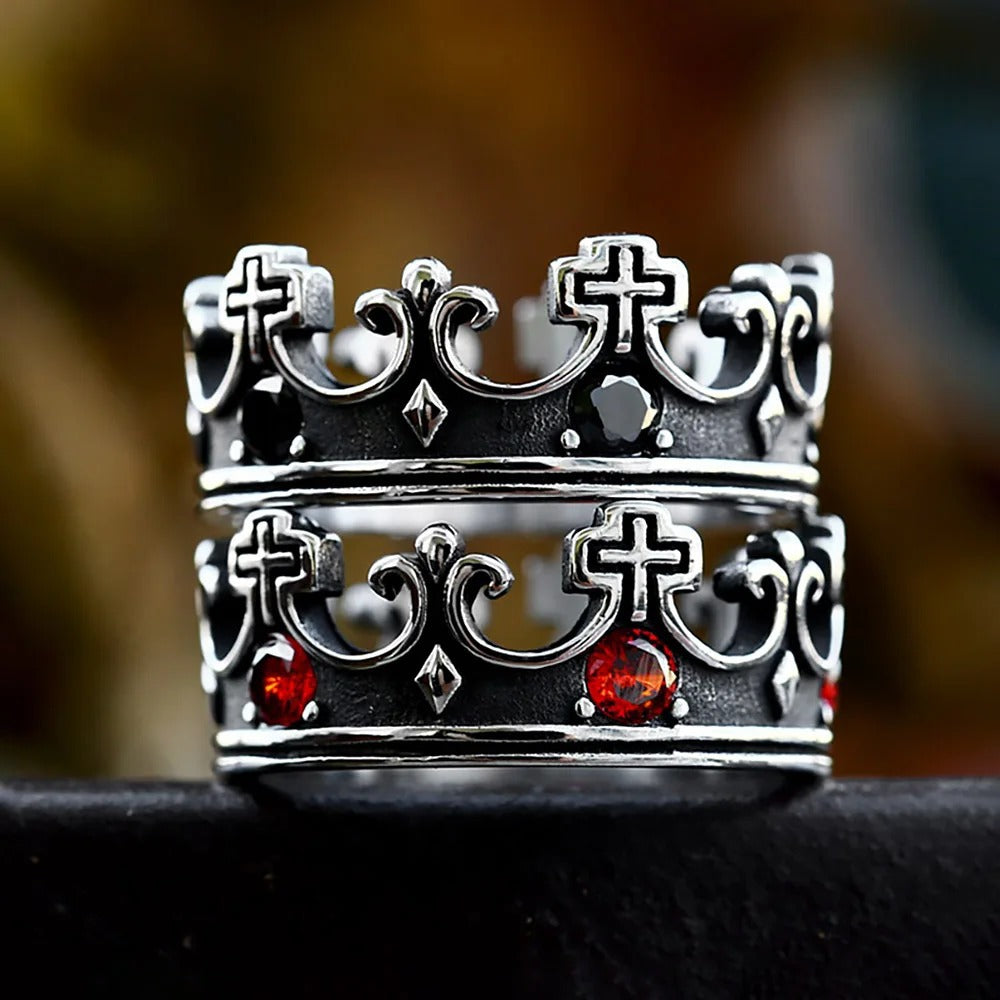 Vintage Cross Viking Stainless Steel Men's Ring