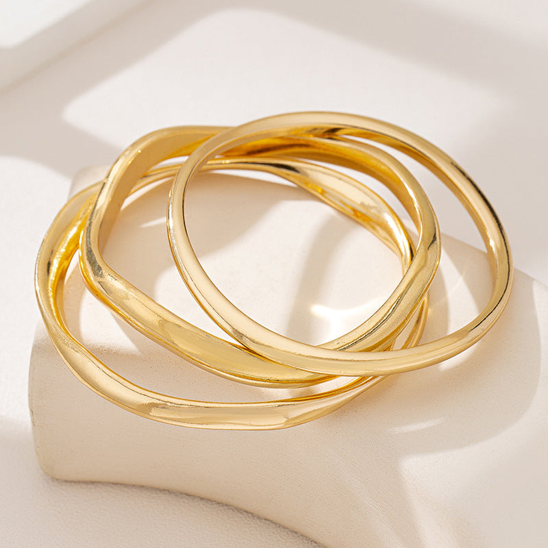 Planderful Vienna Verve Bracelet Set – Elegant Metal Design for Daily Wear