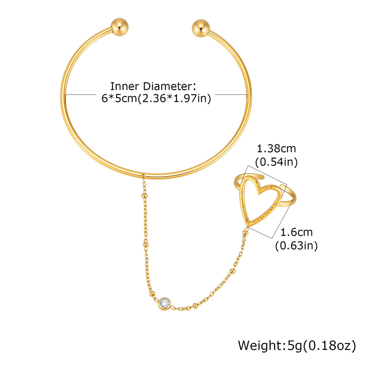 Zircon Stainless Steel Bracelet Unisex