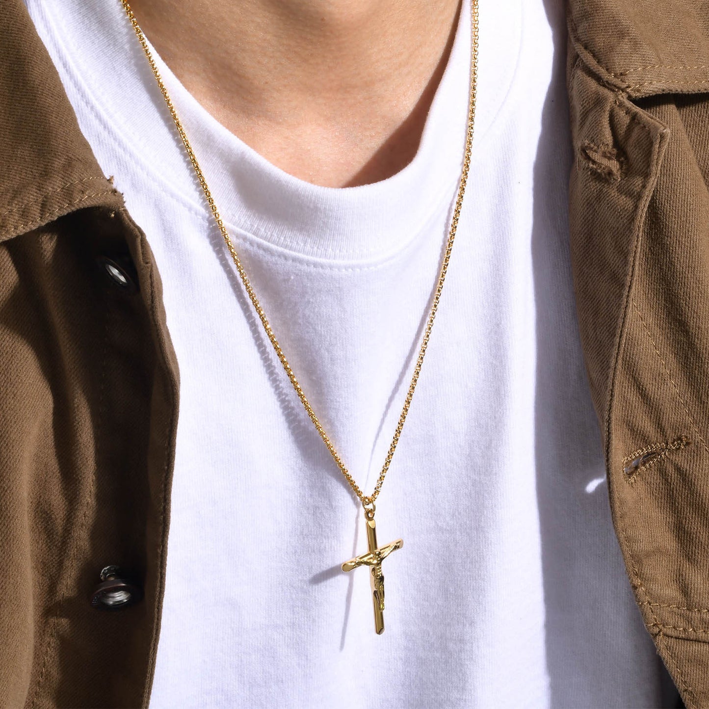 European And American Jewelry Titanium Steel Cross Necklace