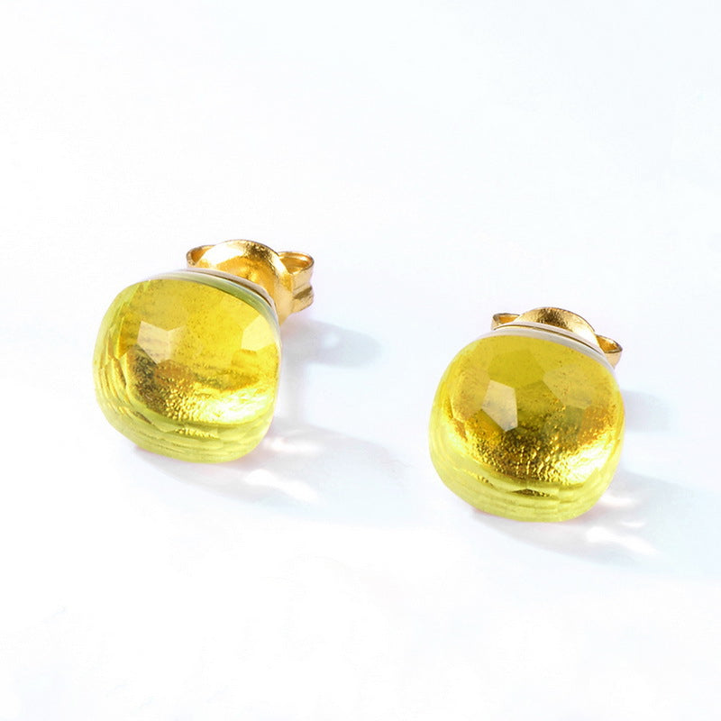 S925 Sterling Silver Crystal Minimalist Stud Earrings
