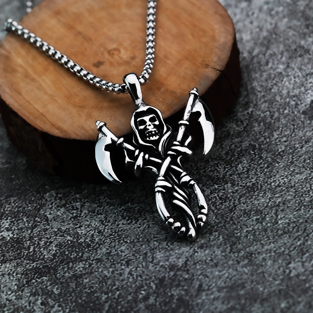 European And American Style Retro Hip-Hop Reaper Pendant