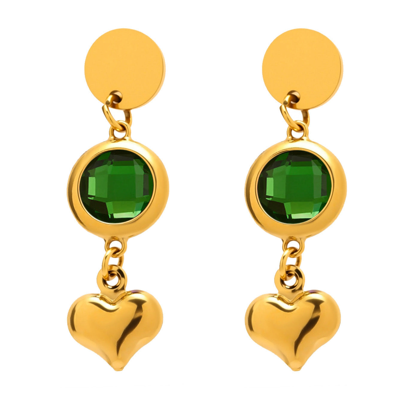 Planderful Czech Glass Love Fringe Earrings 18K Gold Women