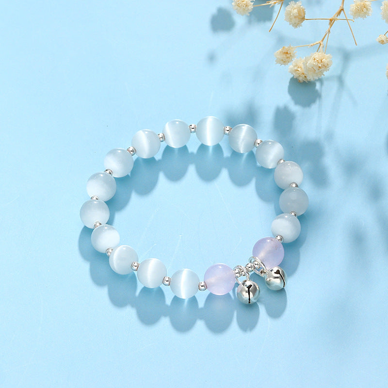 Strawberry Crystal and Opal Bell Bracelet for Women