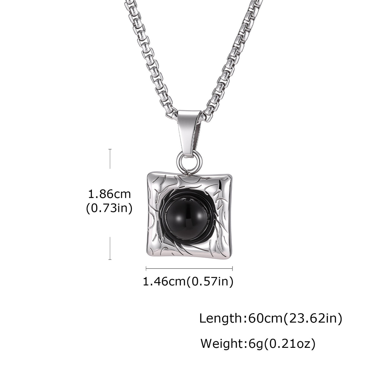 Black Stainless Steel Pendant