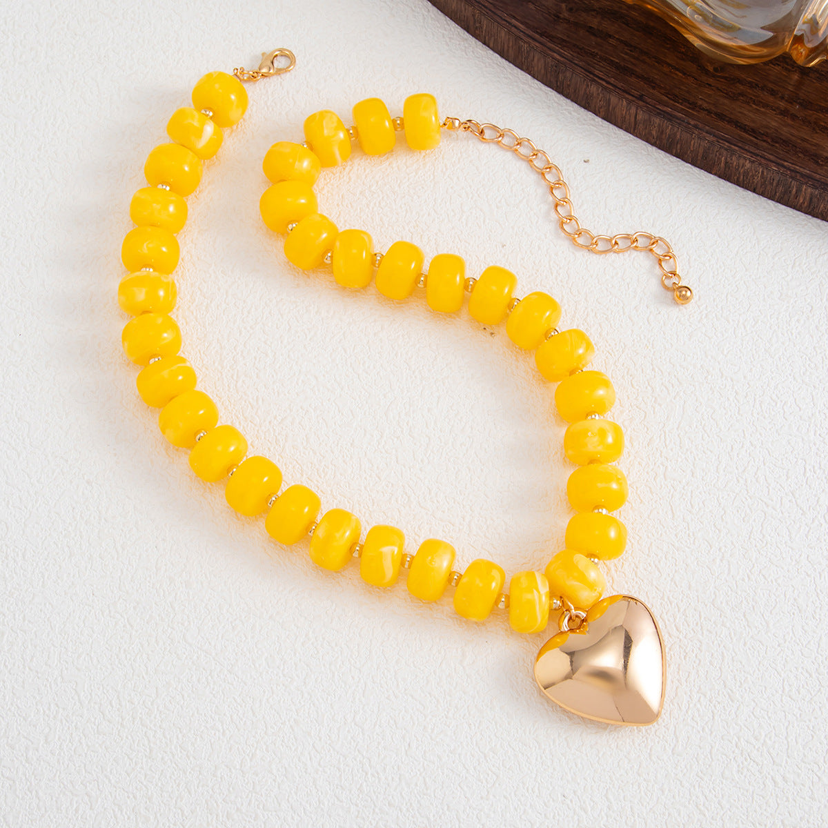 Candy-Color Heart Beaded Necklace