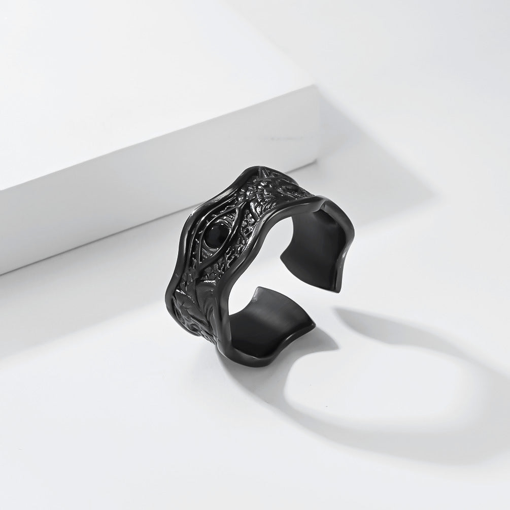 Planderful Collection Horus Eye Ring Anubis Divine Vintage Style Unisex Protection Jewelry For Collectors