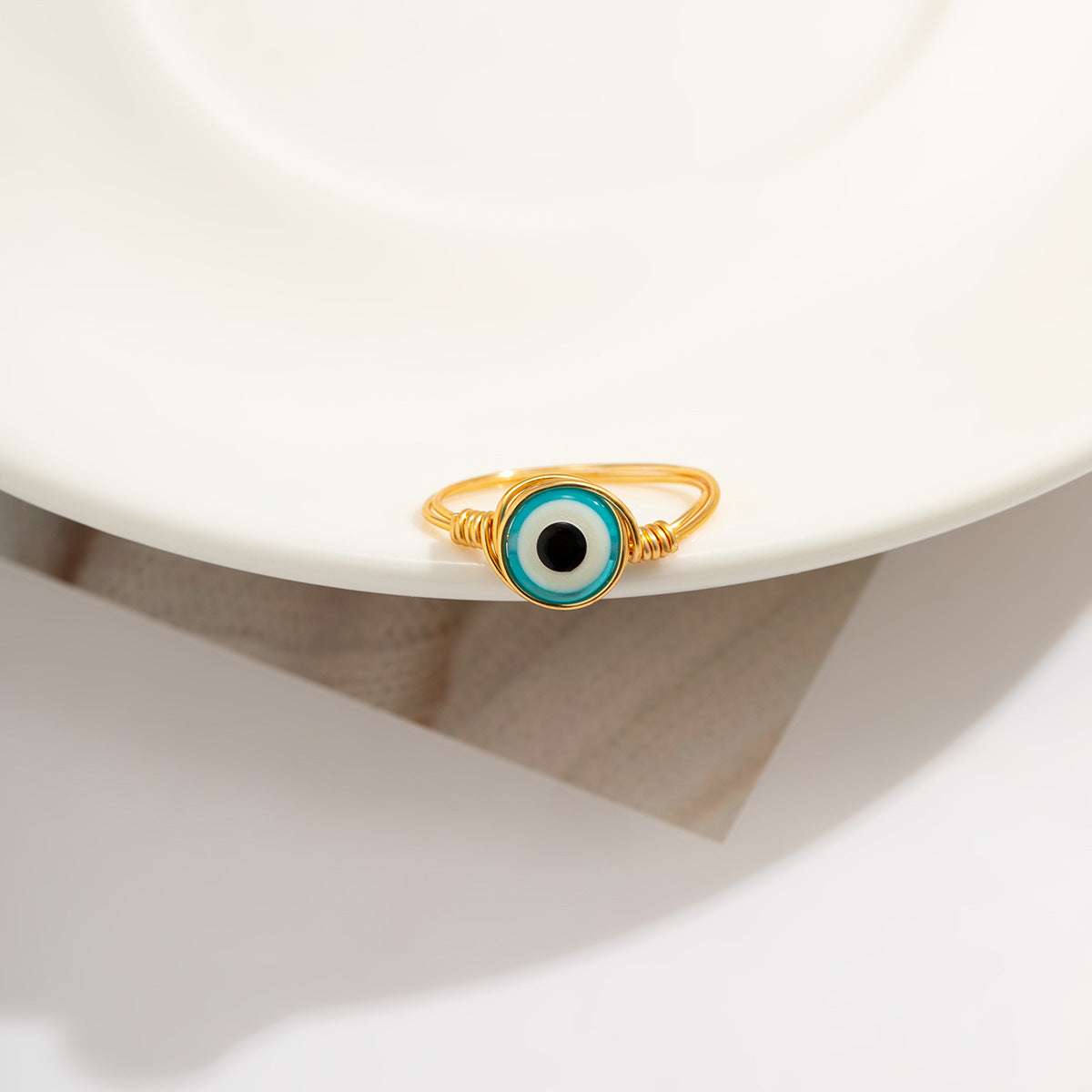 Artistic Glow Ring Needle in Vienna - Women's Alloy Ring with Luminous Pastoral Elements