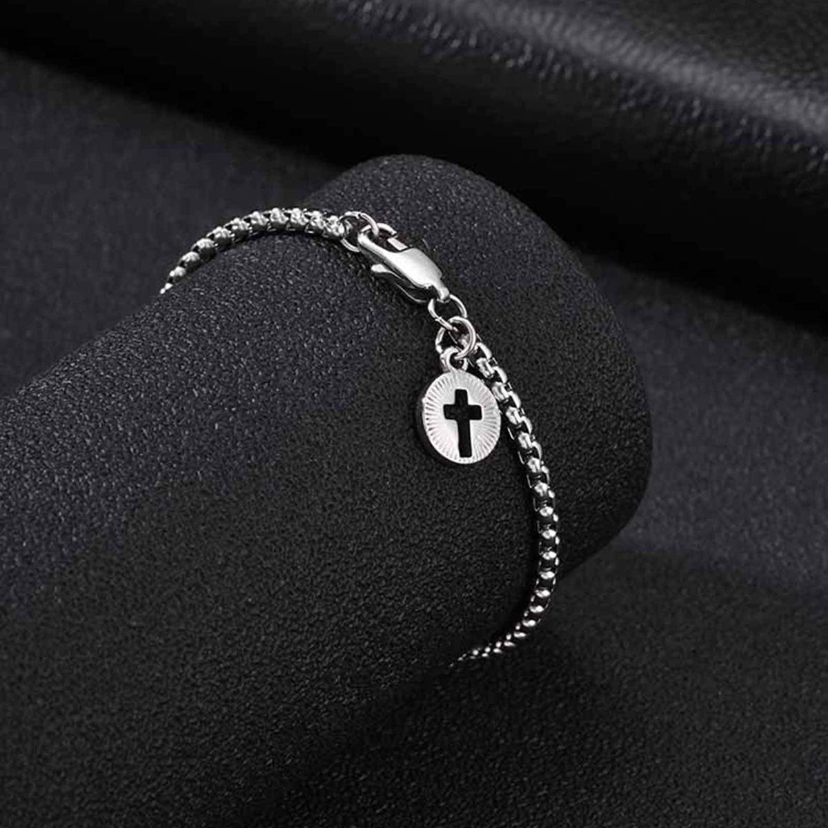 Cross Pearl Stainless Steel Bracelet