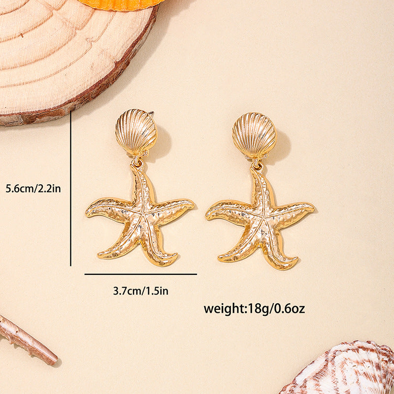 Seaside Chic Seashell and Starfish Earrings - Wholesale Summer Collection by Planderful