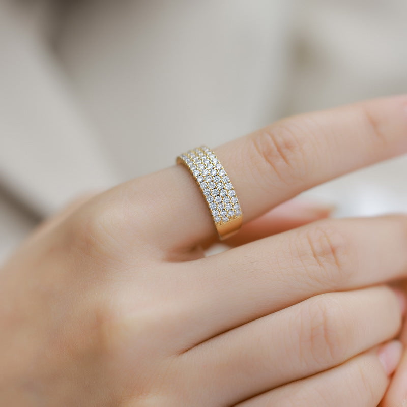 Planderful Classic Moissanite Sterling Silver Ring – Style 1