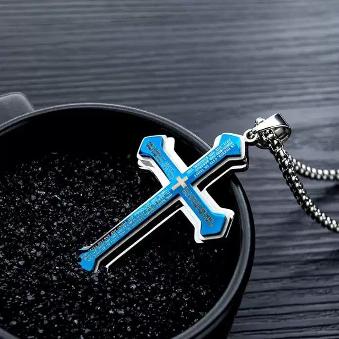 Planderful Everyday Genie Three Layer Titanium Steel Mens Necklace Hip Hop Pendant