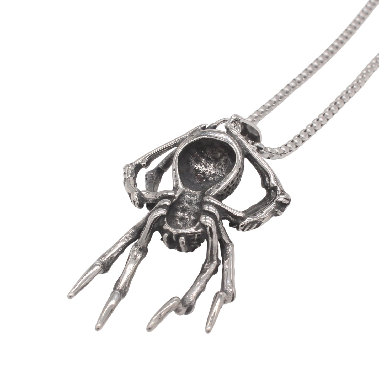 Planderful Jewelry Titanium Steel Spider Pendant for Men Retro European American Style