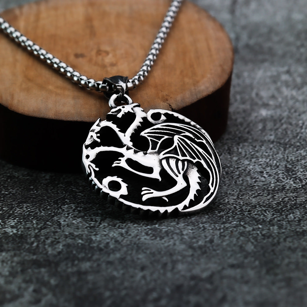 Hot-Selling Foreign Trade Dragon Pendant Neck Chain Jewelry