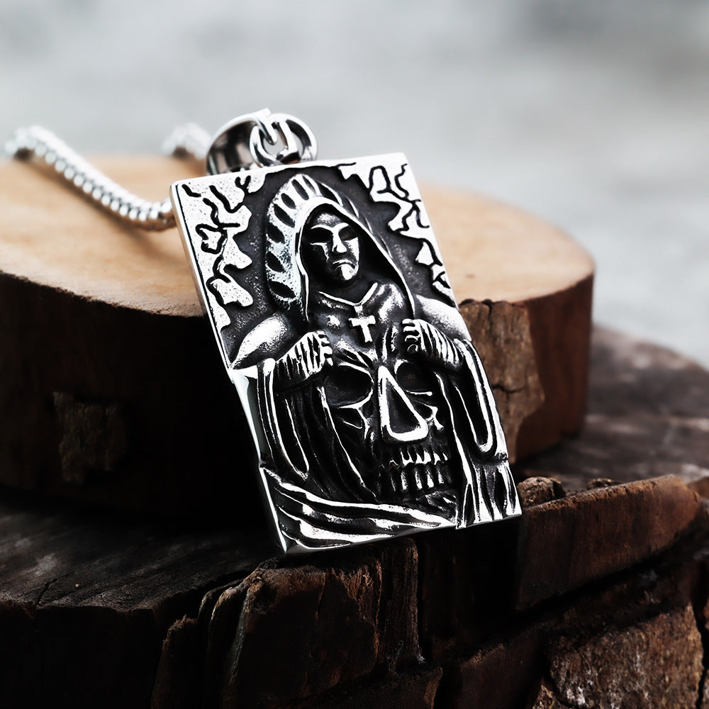 European And American Style Personality Skull Cross Pendant