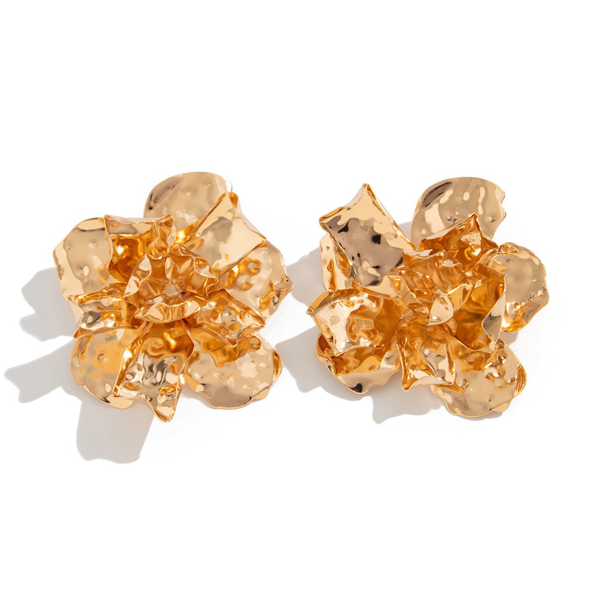 Planderful Vienna Verve Earrings – Exaggerated Metal Flower Design